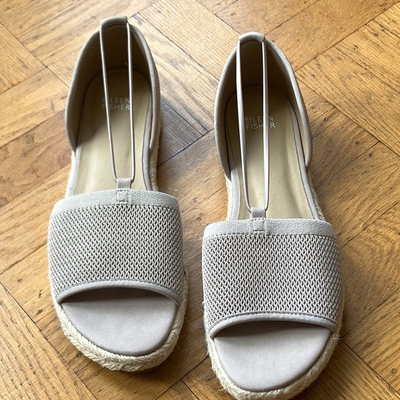 New! Eileen Fisher Mews Mesh Slip on Espadrilles - Picture 3 of 12